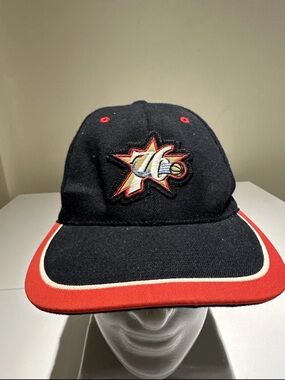 NBA Black and Red 76ers cap